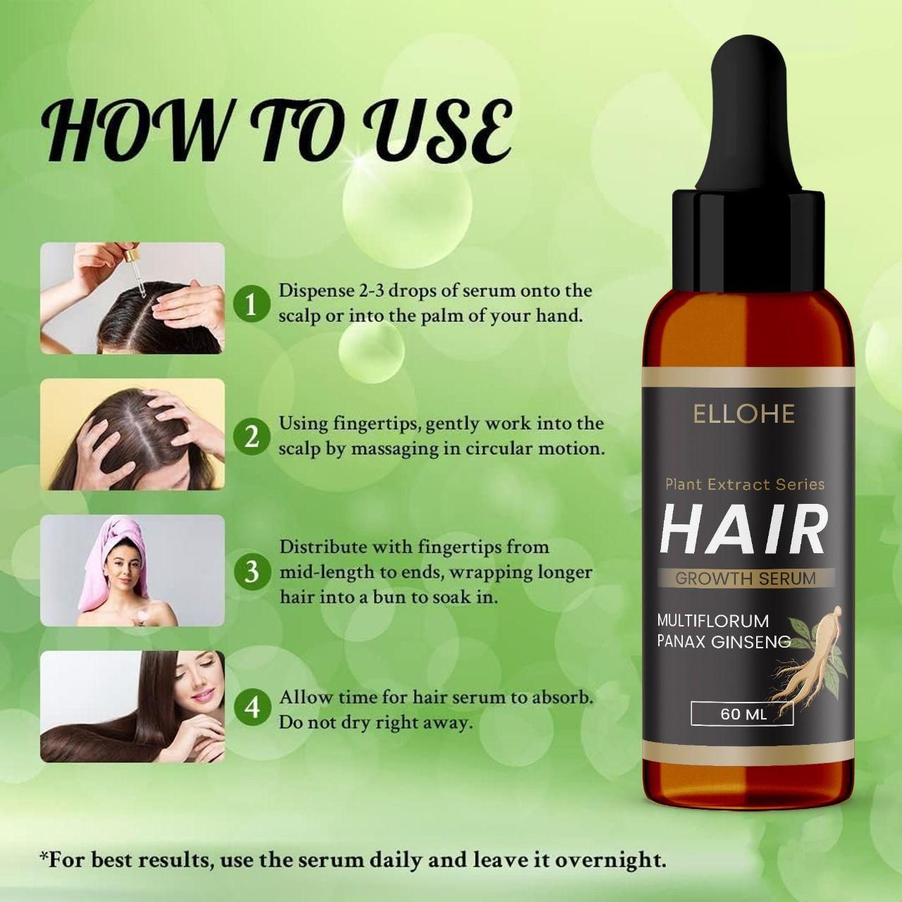 ELLOHE Plant Extract Series Hair Growth Serum 60ml Pack of 1